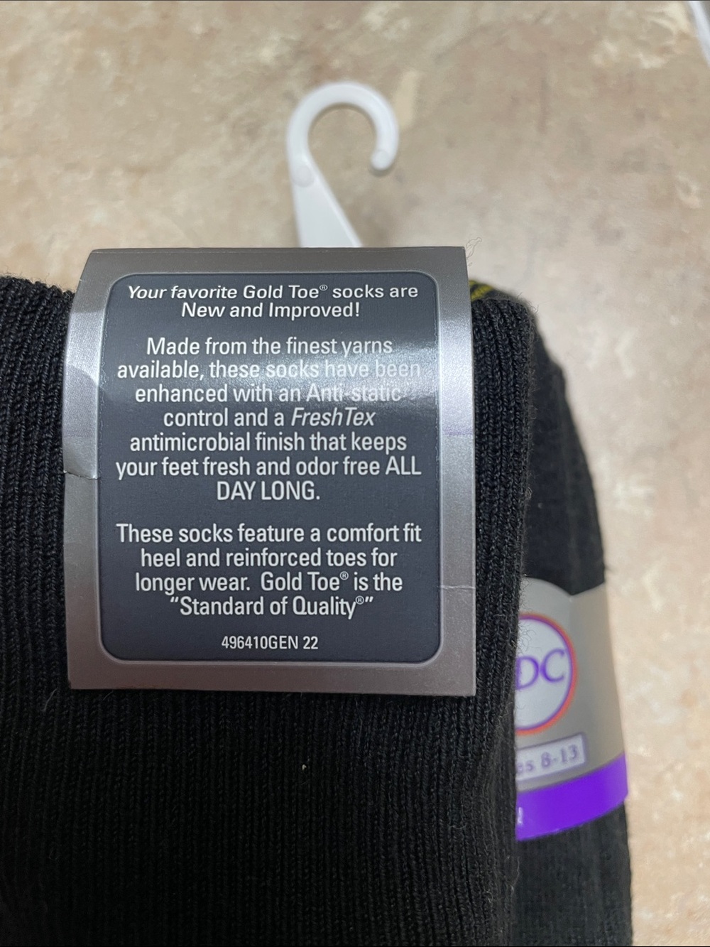 Women’s Black and Charcoal Casual Socks Pack Including Gold Toe - Picture 4 of 12
